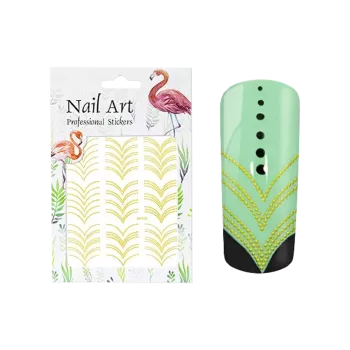 Stickers Nail art - 3D V-shape Dorés - Courrège