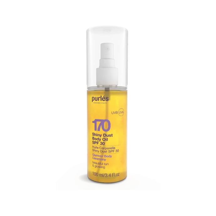 Huile solaire paillettée SPF30 - Purlés - 170 - 100ml