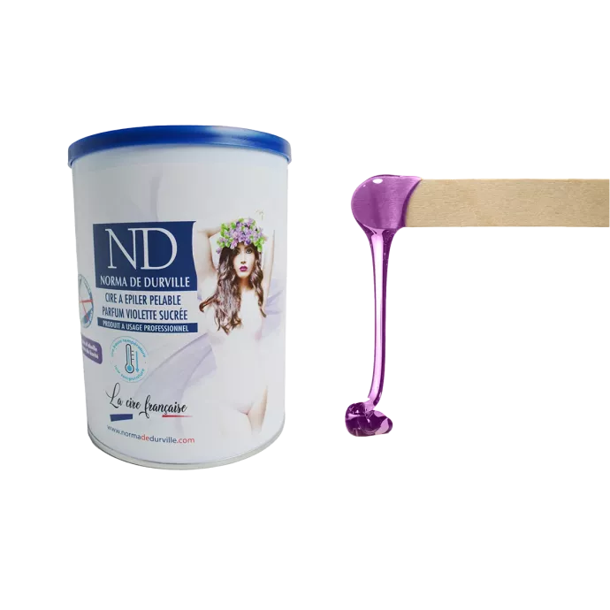 Cire à épiler pelable parfum violette sucrée - Norma de Durville - 800ml