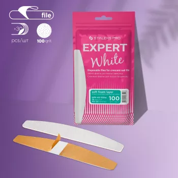 Lime interchangeables demi-lune x30 - grain 100 mousse - Staleks pro - Expert