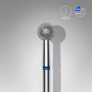 Fraise diamanté boule bleu, Ø tête 5mm - Staleks pro