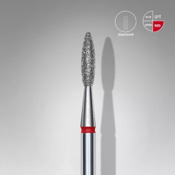 Fraise Diamanté «flamme» rouge, Ø tête 2.1 Mm, Partie Active 8mm - Staleks pro