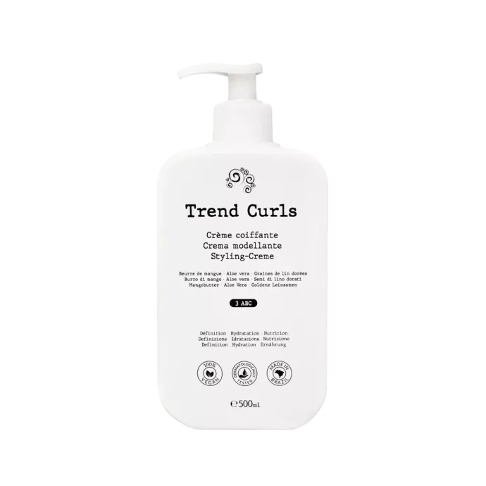 Crème coiffante - Cheveux Bouclés frisées Type 3ABC - Trend Curls - 500ml
