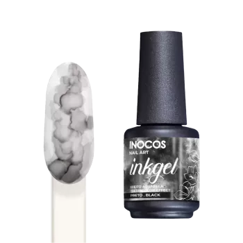 Vernis spécial effet marbré - Inocos - Ink gel - Noir - 15ml