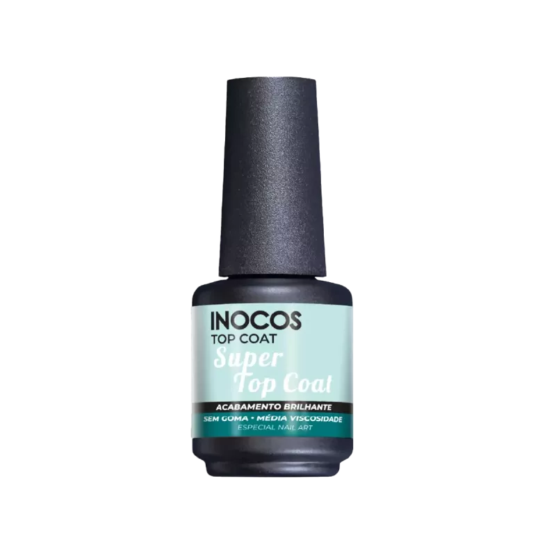 Top coat brillant sans résidus - Inocos - Super top coat - 15ml