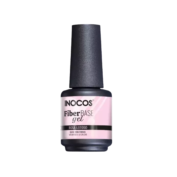 Base fibre vitamine E et calcium - Inocos - Fiber base -Nude rose laiteux -15ml