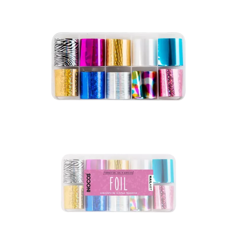 Foil nail art - Inocos - 002