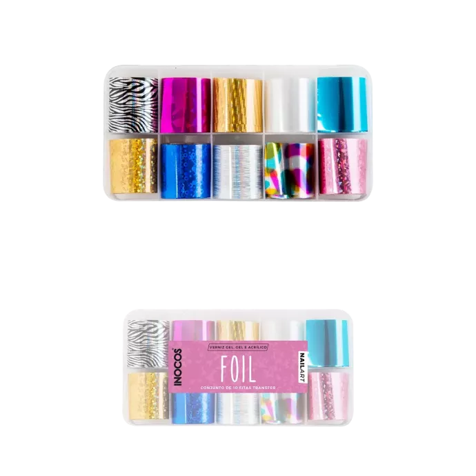 Foil nail art - Inocos - 002