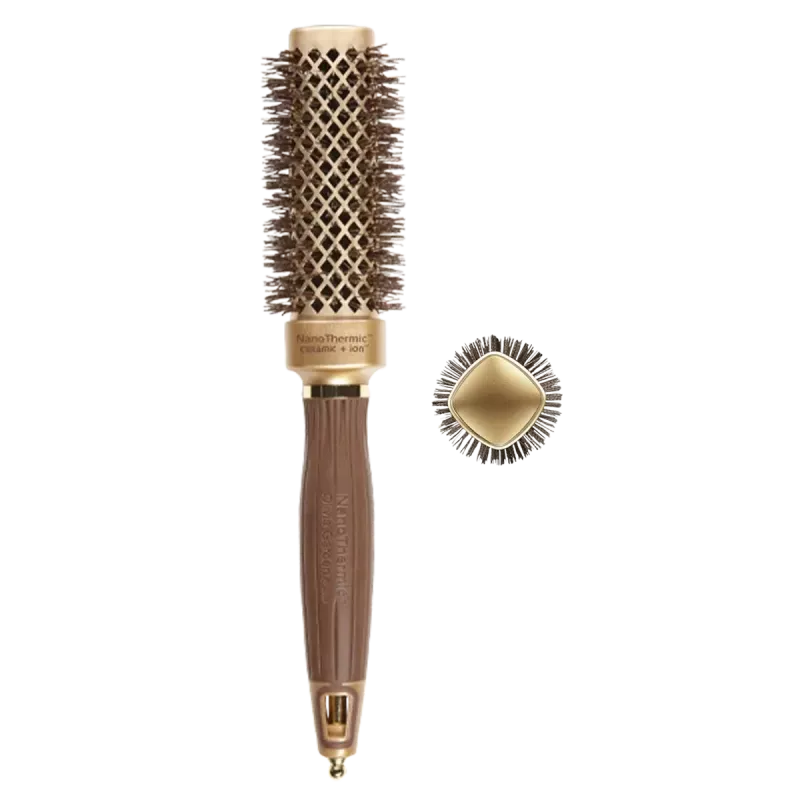 Brosse brushing carré céramic + ion nano thermic diam 30 - Olivia Garden