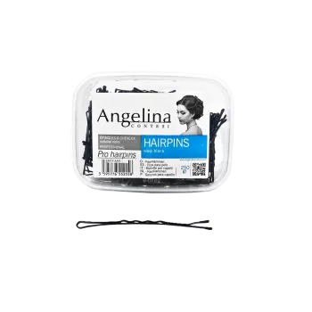 Pinces à chignon noire plates ondulé 70mm 250gr- Angelina