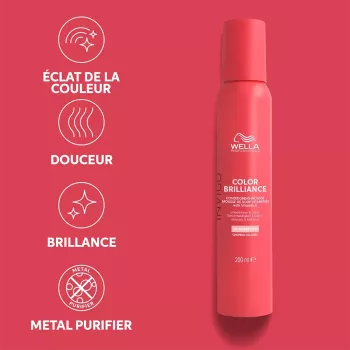 Mousse de soin cheveux colorés - Wella - Invigo Color Brilliance - 200ml