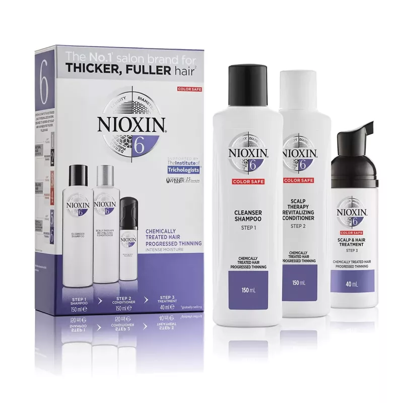 Kit anti-chute pour cheveux traités chimiquement très fins - Wella - Nioxin 6