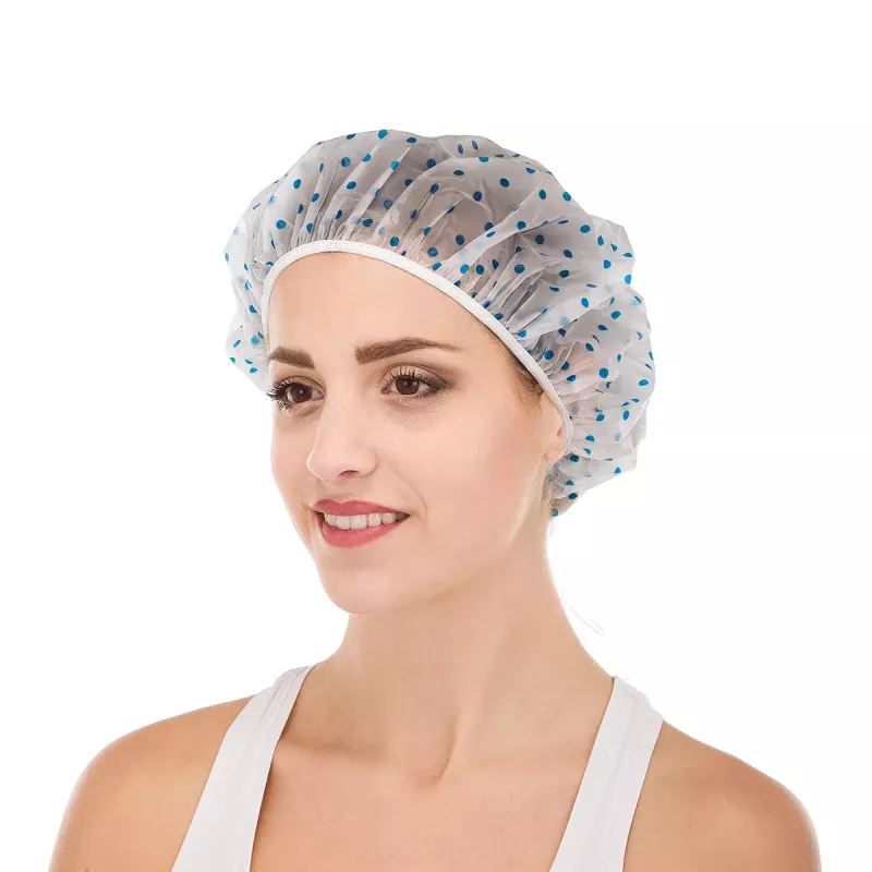 Bonnet de douche imperméable à pois x1 - Haircare