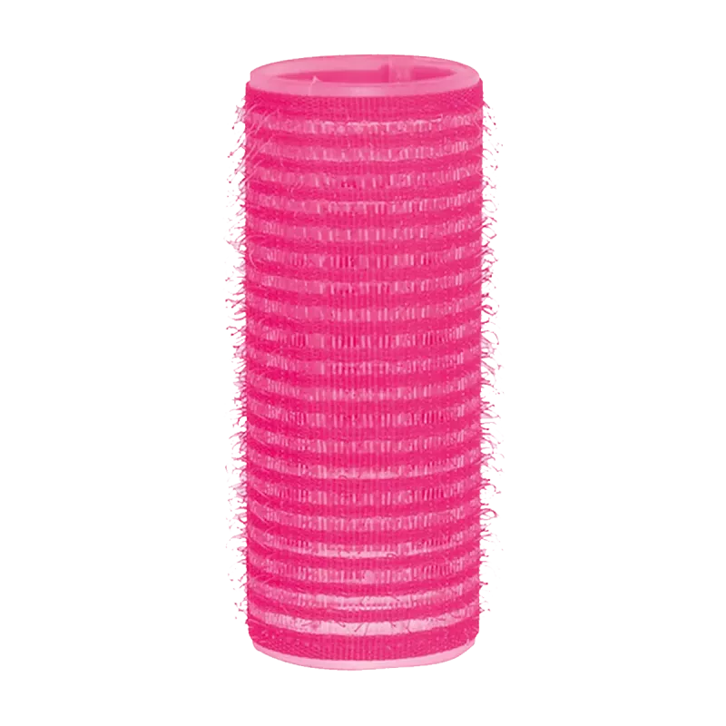 Bigoudis rose en velcro diam 25mm x12 - Haircare