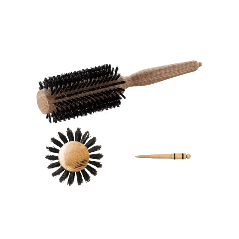 Brosse brushing en poil de sanglier - Hairbrushes - Natural wood - Diam 29mm