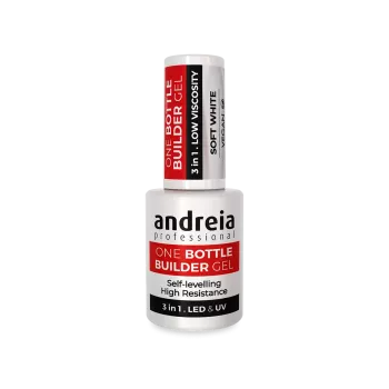 Gel de construction 3 en 1 soft white - Andreia - One Bottle Builder - 14ml